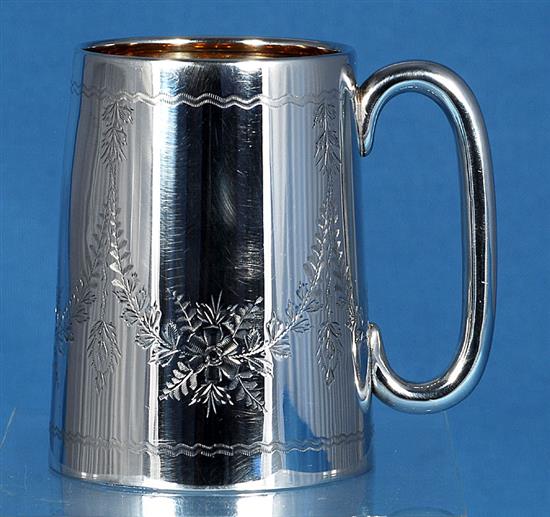 A George V silver christening mug, by Asprey & Co Ltd, Height 90mm Weight 3.8oz/120grms